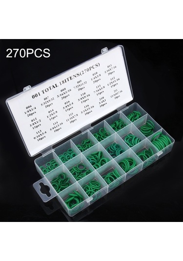 Sones 270 Pcs Araba Oto Araç 18 Boyut Çeşitleri Kiti Klima Hnbr Conta O-ring Seti