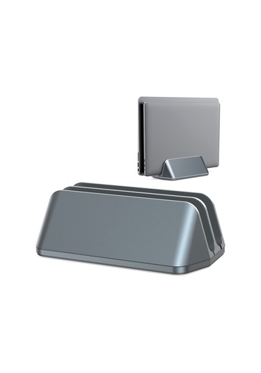 Cbtx Ls-02 Dikey Dizüstü Bilgisayar Sehpası Dizüstü Bilgisayarlar/tabletler İçin Çift Dik Masaüstü Standı Tutucu Şarj Braketi - Gri