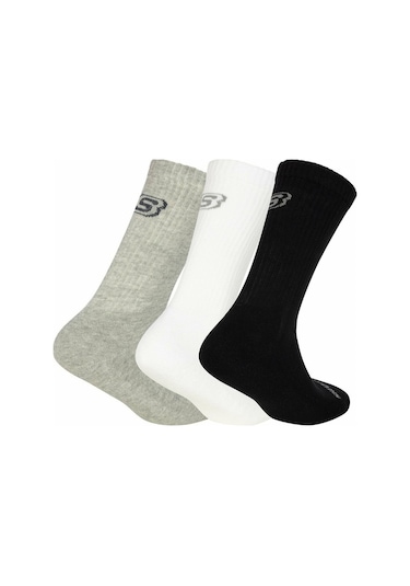 Skechers S192135-900 U Skx Padded Crew Cut Socks 3 Pack Unisex Çorap Renkli