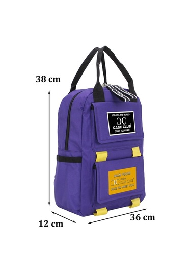 Case Club Kadın Çantası Yandan Cepli Su Geçirmmez Kumaş Mor