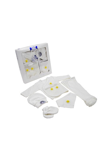 Pembe Bebek Bakım Çantası Ve 5 Parça Hastane Çıkışı İkili Set Pembe - Sarı