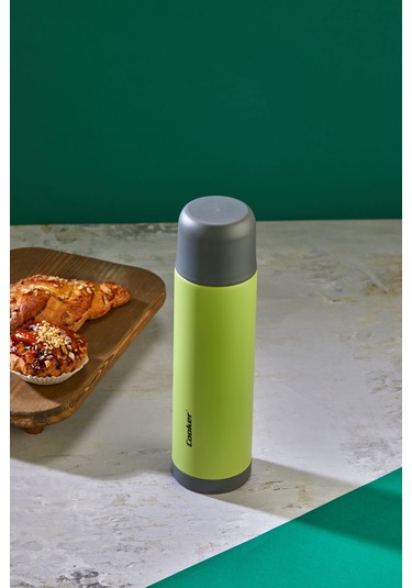 Cooker 750 Ml Çift Kat Sızdırmaz, Çift Kapak Sistemi Paslanmaz Çelik Termos - 12 Saat Sıcak 24 Saat Soğuk - Kamp, Outdoor, Piknik, Ofis, Otel, Kafe, Okul, Seyahat Yeşil