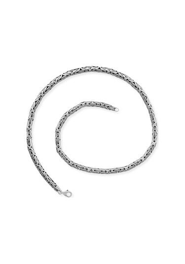 925 Ayar Gümüş Erkek Zincir, El Yapımı Erkek Zincir, Zincir Takı, Erkekler İçin Kolye, Kral Zinciri Gümüş