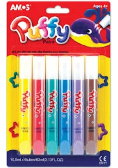 Amos Puffy Isı ile Kabaran Boya 6 Renk