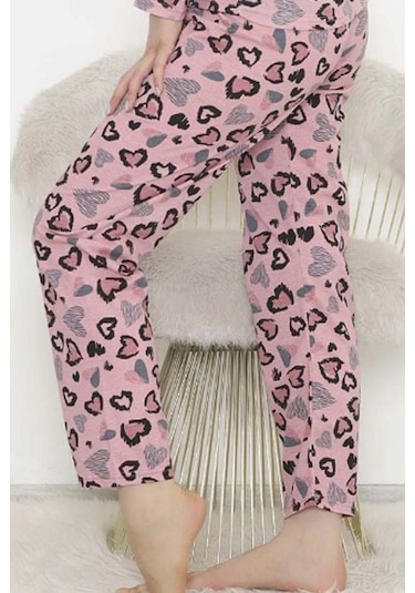 Lüx Polar Cepli Kışlık Kadın Pijama Altı Tek Alt Ra1 Pembe