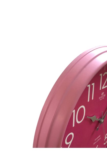 Eastar E3334 Modern Sıcak Pembe Sessiz Duvar Saati Pembe