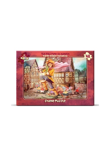Art Çocuk Puzzle 48 Parça Fareli Köyün Kavalcısı Çerçeveli Puzzle