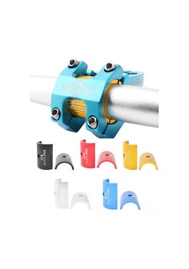 Qingmipy 31.8mm'den 35mm'ye Bisiklet Çubuğu Adaptörü, Alüminyum Alloy, Kayma Engelleme, Dağ Ve Yol Bisikletleri İçin Mavi