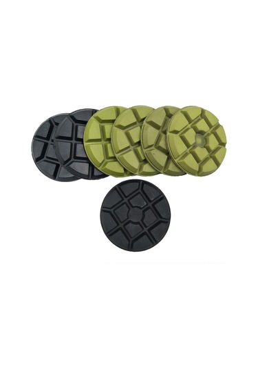 Samdoo 100 Mm 100 Zımpara Dereceli Elmas Reçine Pasta, Beton, Mermer, Granit Zeminler İçin Taş Zımparalama Ve Parlatma Padı - 1 Adet