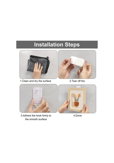 12 Adet-resim Çerçeveleri İçin Yapışkanlı Resim Kancaları Yapışkanlı Kancalar