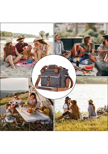 Yaozixa 15l Isı Saklama Çanta, 600d Oxford Kumaş, Su Geçirmez, Yemekleri Soğuk/sıcak Tutar, Taşınabilir Outdoor Lunch Bag Çok Renkli
