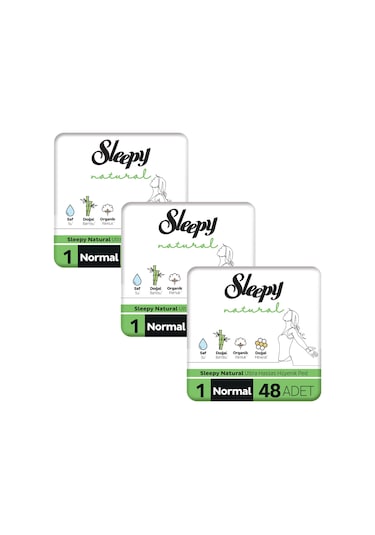 Sleepy Natural Ultra Hassas Normal Hijyenik Ped 3 x 48'li