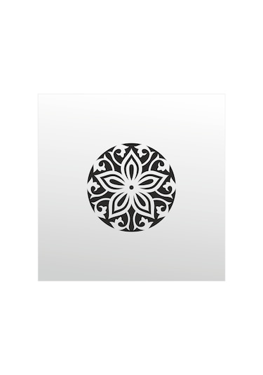 Folyo Sticker Çiçek Deseni Adkpquy340 130cm Uzunluk Siyah