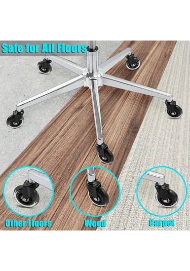 Mufunye Vidalı Ofis Koltuğu Tekeri, Ofis Koltuğu Ayak Tekeri, 360 Sessiz Döner Teker, Mobilya Tekerleri, Üniversal Oyun Koltuğu Tekeri 65mm, 11x22mm -