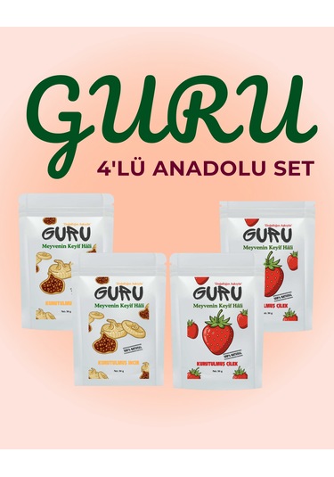 Guru Çilek İncir Kurusu Anadolu Set 4'lü