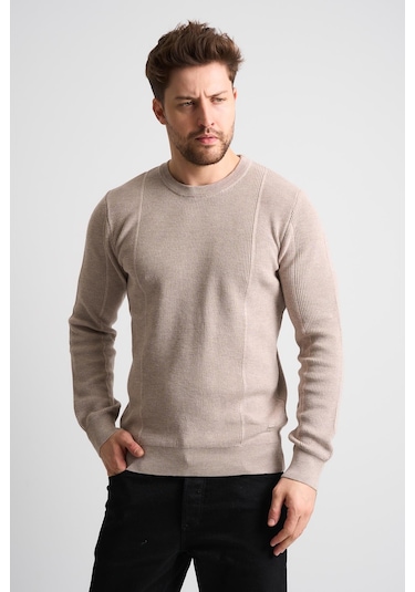 Alexandergardı Dokulu Siyah Triko Kazak Et-3633-t Sütlü Kahverengi