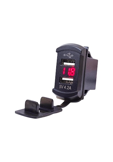 Ic-266d-3 Marin Tip Voltmetreli İkili Usb 12-24v - 5v/4.2a