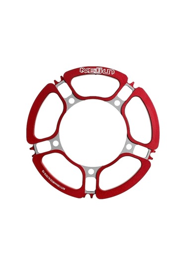 Alüminyum Tek Vites 53t Konik Dişli Diski - Hafif, Dayanıklı Bisiklet Donanım Upgrade Parçası Kırmızı