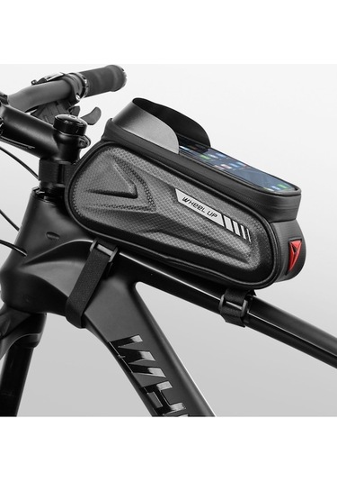 Didadodo 7 Su Geçirmez Dokunmatik Ekran Bisiklet Çantası Kadro Üstü Çanta Beyaz Beyaz