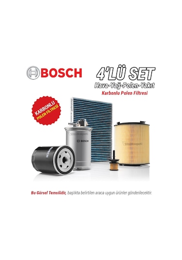 Vw Jetta 1.4 Tsı Bosch  Filtre Bakım Seti (2007-2010) Cax