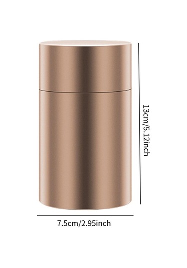 Trendooze Alüminyum Kavanoz - Kompakt & Şık Altın Renk Altın