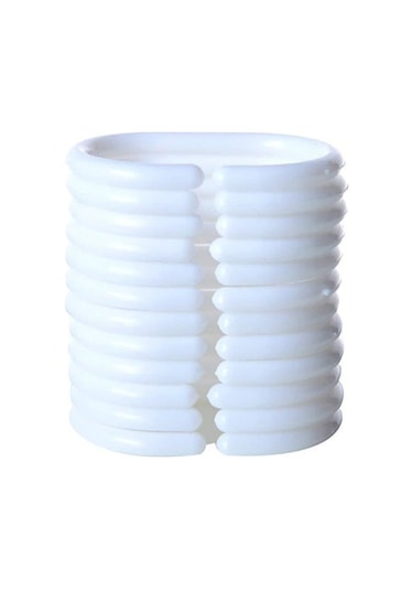 Zethome Evdy Banyo Duş Perdesi 5026 Çift Kanat 2X110X200 Beyaz
