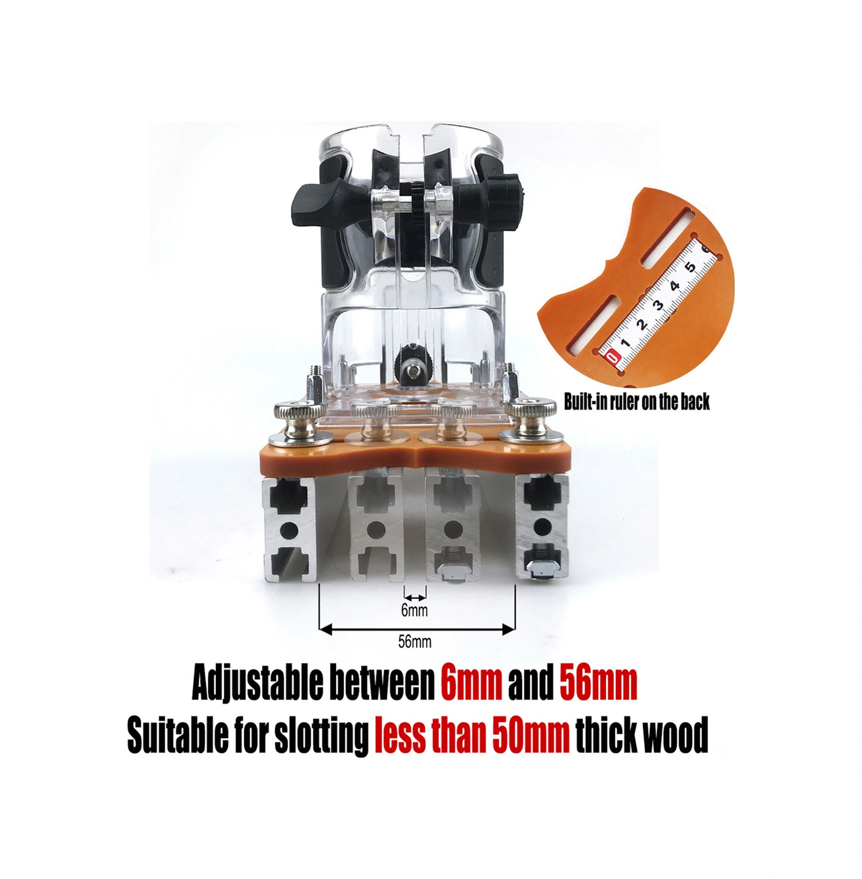 Hombey Ahşap Freze Masa Giriş Plakası, Alüminyum Konumlandırıcı, 65mm Freze Uyumlu, 0-5cm Ahşap Kalınlığı, Doğruluk Ve Sabitlik Sağlar