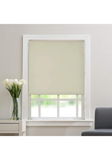 Kidmex Ithal Bambu Krem Stor Perde Etek Dilimsiz