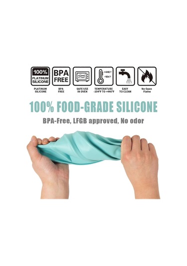 Silikon Yuvalı Tavalar, 2 Parça Yapışmaz Pişirme Kalıpları Kek, Jöle, Jelatin, Ekmek, Jelatin İçin, 9,5 İnç Mavi Çok Renkli