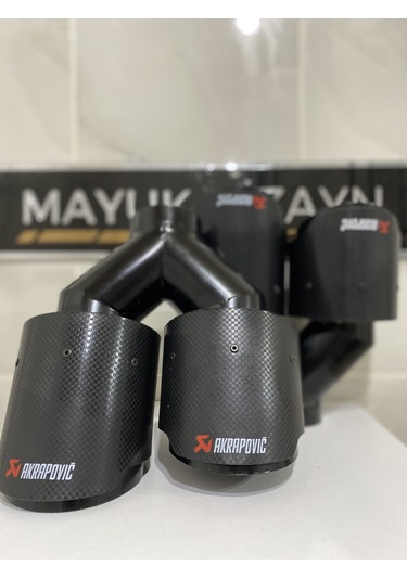 Akrapovic Karbon Egzoz Ucu Çift Çıkış 100mm Sağ Sol Set --mayukd