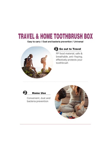 Moveevo Seyahat Elektrikli Diş Fırçası Kutusu, Evrensel Uyumlu, Pp Malzeme, Temiz Ve Konforlu Taşıma, Pembe Diğer