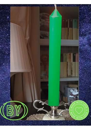Kandlefo Yeşil Uzun Mum Seti 10 Adet 211929003 Yeşil