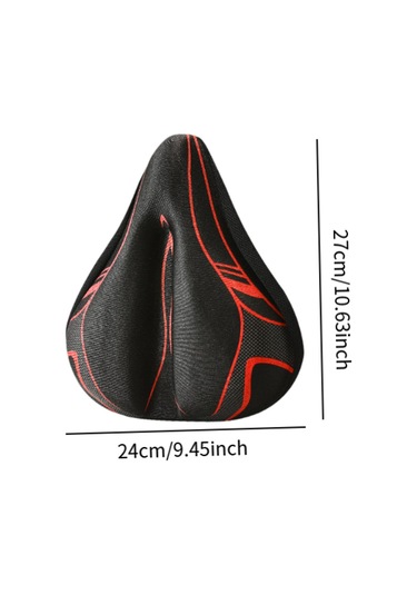 Suntek Bisiklet Sele Minderi Yumuşak Geniş Yol Bisikletleri Siyah Kırmızı