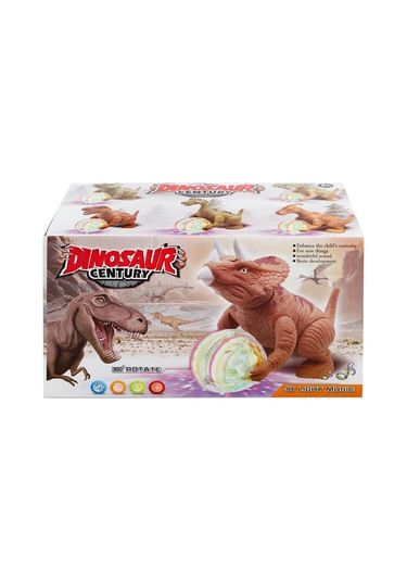 Can Oyuncak Kutulu Sesli ve Işıklı Dinazor Kahverengi