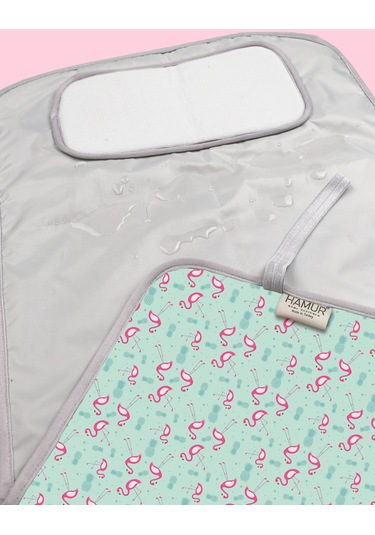 Anne Bebek Bakım Örtüsü Alez Yenidoğan Alt Açma Değiştirme Flamingo Organizer Ped Minder ÇiftTaraflı