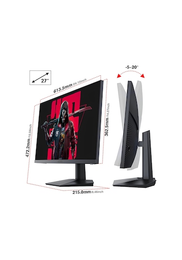 Koorui GN02 27" 1 MS 240 Hz FreeSync Full HD VA LED Monitör