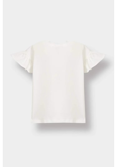 Defacto Kız Bebek Bisiklet Yaka Kelebek Baskılı Kısa Kollu Tişört E0697a525smer105 Ekru Defacto Kız Bebek Bisiklet Yaka Kelebek Baskılı Kısa Kollu Tişört E0697a525smer105 Ekru