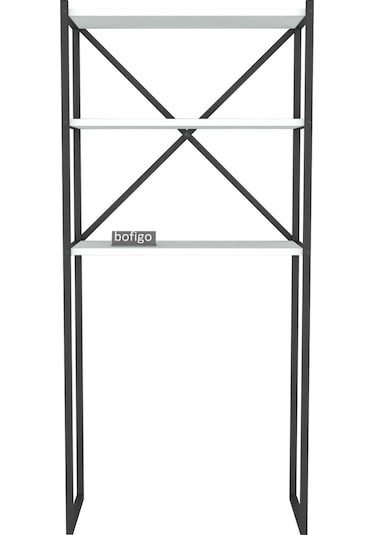 3 Raflı Metal Banyo Düzenleyici Rafı Beyaz