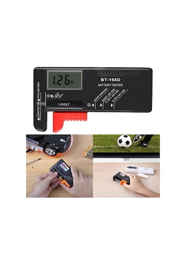 Butuglobal Bt-168d Dijital Lcd Ekran Pil Evrensel Test Cihazı, 1.5v Aaa, Aa Ve 9v 6f22 Piller İçin