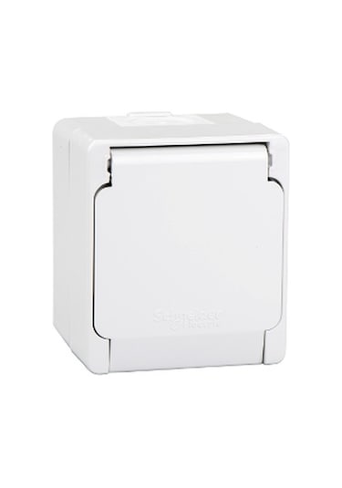 Schneider Nemliyer Kapaklı Priz Gri Renk