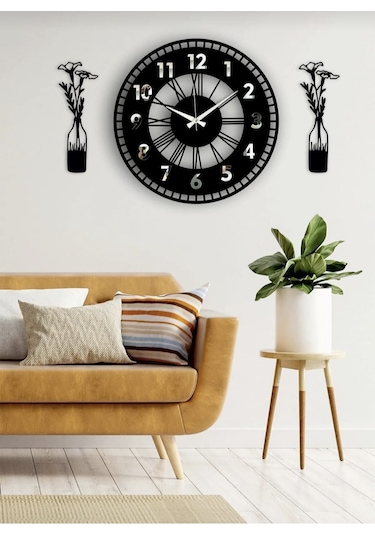 Salon-oda-iş Yeri Hediyesi Kaliteli Duvar Saati Çok Şık Tasarım Çok Renkli