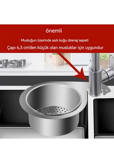 Lavabo İçin Paslanmaz Çelik Su Filtresi Sepeti