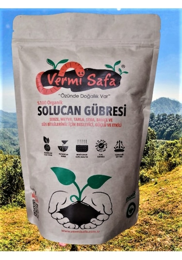 Vermisafa %100 Doğal Organik Katı Solucan Gübresi 1KG