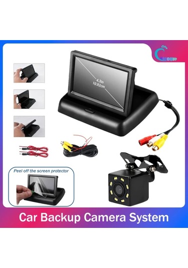 Motion003 1 10.92cm Fd Xfk-8 Kamera 10.92 Cm Katlanır Monitörlü Ters Görüş Kamerası Seti