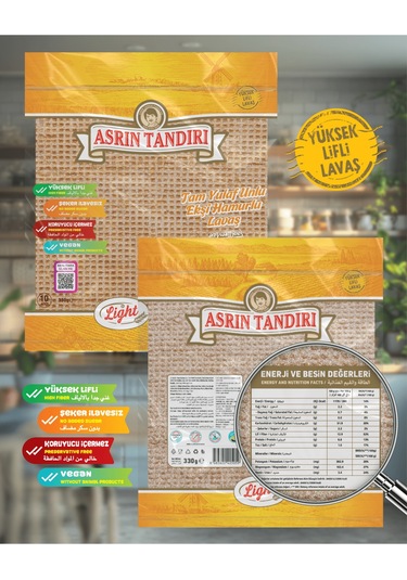 2'li Paket 1 Paket Ekşi Hamurlu Çavdar Lavaş Ekmeği - 1 Paket Ekşi Hamurlu Yulaf Lavaş Ekmeği