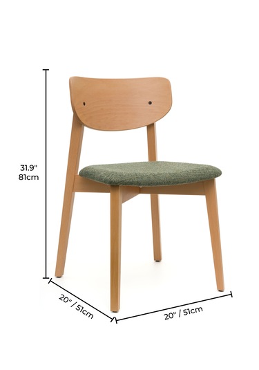 Opus Natural Ahşap 6'lı Mutfak Salon Yemek Odası Sandalyesi