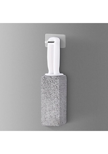 Konesam 4 Adet El Tutuculu Magma Taşı Temizlik Seti - Isıya Dayanıklı, Pp Kollü, 5.3x1.6x1.6 Cm Boyutlu Gri