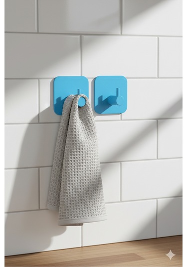 2 Li Askılık Kapı Arkası, Duvara Monte, Dayanıklı Malzeme, Turuncu 51 Turuncu