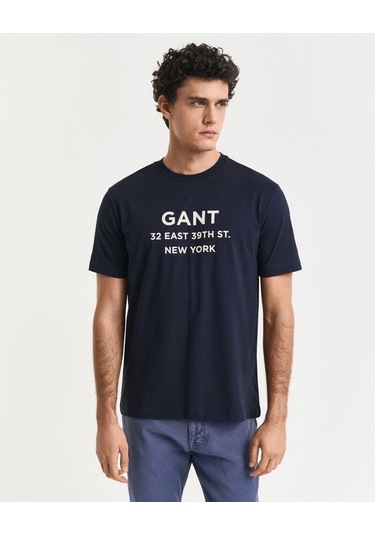 Gant Erkek T-shırt 2003301-433 Lacivert
