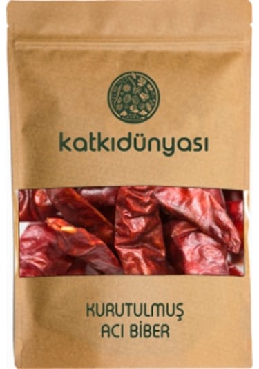 Katkı Dünyası Kurutulmuş Acı Biber Sapsız 1 KG